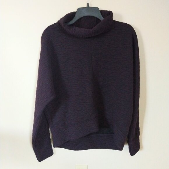 Zella Carey Jacquard Knit Funnel Neck Pullover in Purple Nebula Size S - Picture 1 of 3